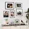 18x24 Picture Frame Set of 6, Display Pictures 16x20 with Mat or 18x24 Without Mat, 18x24 Poster Frame for Wall Hanging Horizontally and Vertically, Black
